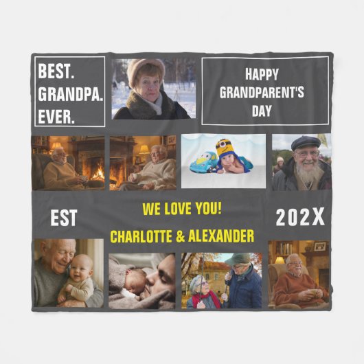 You said: Best Grandpa Ever Photo Collage  Fleecedecke (Vorderseite (Horizontal))