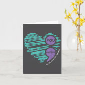 You Semicolon Suicide Prevention Awareness Month Karte (Gelbe Blume)