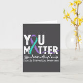 You Semicolon Suicide Prevention Awareness Week Karte (Gelbe Blume)