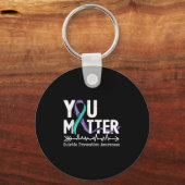 You Semicolon Suicide Prevention Awareness Week  Schlüsselanhänger (Vorderseite)