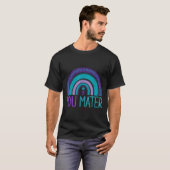 You Semicolon Suicide Prevention Purple Teal Rainb T-Shirt (Vorne ganz)