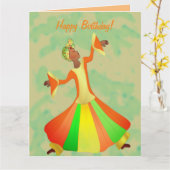 You Shine Black Dancer African American Birthday Karte (Gelbe Blume)