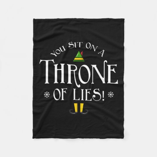 You Sit On A Throne Of Lies! Funny Christmas Fake Fleecedecke (Vorderseite)