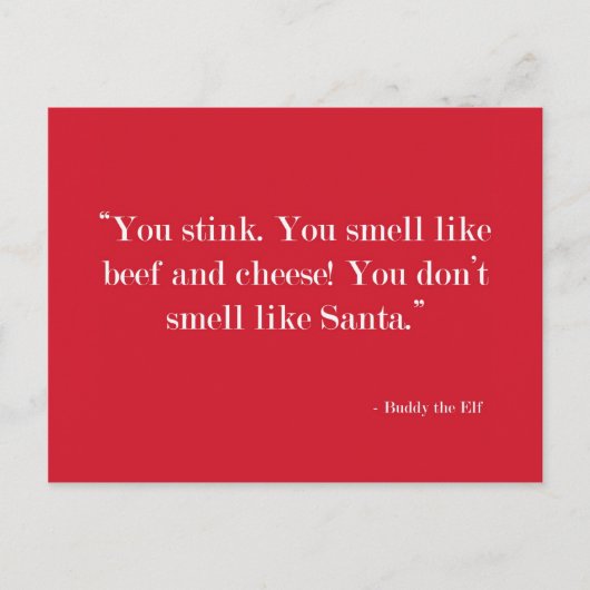 You smell like beef Postcard Feiertagspostkarte (Vorderseite)