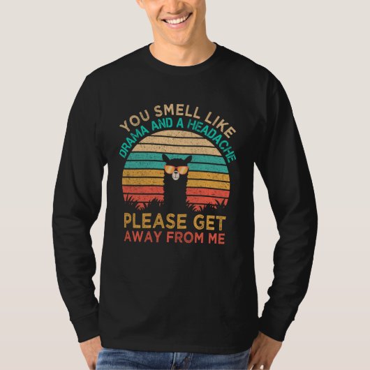 You Smell Like Drama And A Headache Please Get Awa T-Shirt (Vorderseite)
