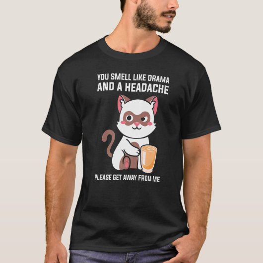You Smell Like Drama Headache Please Get Away From T-Shirt (Vorderseite)