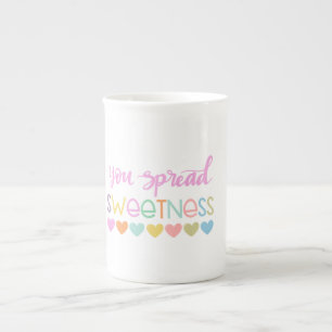You Spread Sweents - Cute Pastel Quote Design fo Porzellantasse