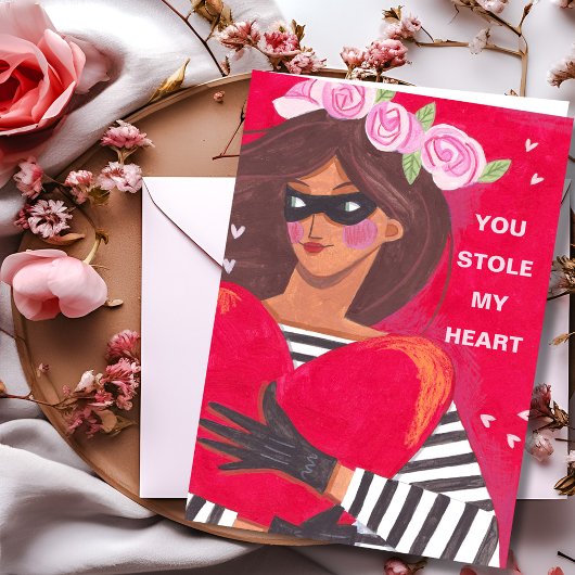 You Stole My Heart Valentine's Day Greeting Karte