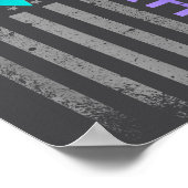 You Suicide Prevention Awareness American Flag Rib Poster (Ecke)