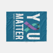 You Suicide Prevention Awareness Fleecedecke (Vorderseite (Horizontal))