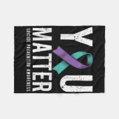 You Suicide Prevention Awareness Fleecedecke (Vorderseite (Horizontal))