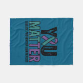 You Suicide Prevention Awareness Ribbon  Fleecedecke (Vorderseite (Horizontal))