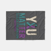 You Suicide Prevention Awareness Ribbon Fleecedecke (Vorderseite (Horizontal))