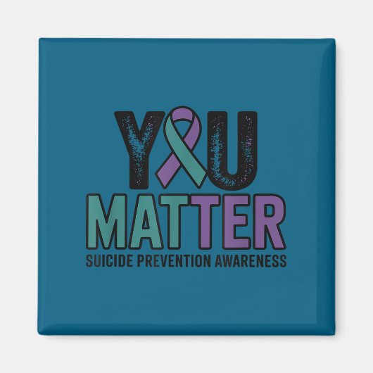 You Suicide Prevention Awareness Ribbon Magnet (Vorne)