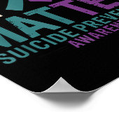 You Suicide Prevention Awareness Ribbon  Poster (Ecke)