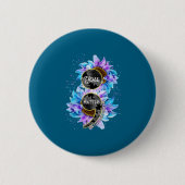 You Suicide Prevention Awareness Semicolon Sunflow Button (Vorderseite)