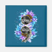 You Suicide Prevention Awareness Semicolon Sunflow Magnet (Vorne)