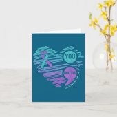 You Suicide Prevention Awareness Semicolon Suprt  Karte (Gelbe Blume)