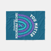 You Suicide Prevention Awareness Teal & Purple Fleecedecke (Vorderseite (Horizontal))