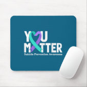 You Suicide Prevention Awareness Teal & Purple Mousepad (Mit Mouse)