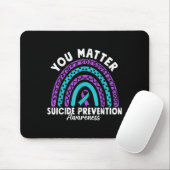 You Suicide Prevention Awareness Teal &amp; Purple Mousepad (Mit Mouse)