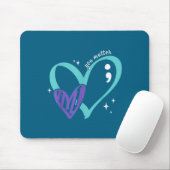 You Suicide Prevention Awareness Teal & Purple Mousepad (Mit Mouse)