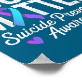 You Suicide Prevention Awareness Teal &amp; Purple Poster (Ecke)
