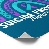 You Suicide Prevention Awareness Teal &amp; Purple Poster (Ecke)
