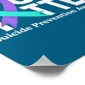 You Suicide Prevention Awareness Teal & Purple Poster (Ecke)