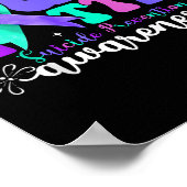 You Suicide Prevention Awareness Teal &amp; Purple Poster (Ecke)