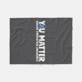 You Suicide Prevention Awareness Teal Purple Fleecedecke (Vorderseite (Horizontal))