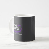 You Suicide Prevention Awareness Teal Purple Hand Kaffeetasse (Vorderseite Links)