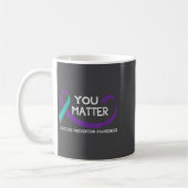 You Suicide Prevention Awareness Teal Purple Hand Kaffeetasse (Links)