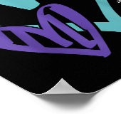 You Suicide Prevention Awareness Teal Purple Heart Poster (Ecke)
