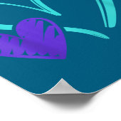 You Suicide Prevention Awareness Teal Purple Heart Poster (Ecke)