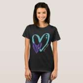 You Suicide Prevention Awareness Teal Purple Heart T-Shirt (Vorne ganz)