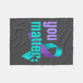 You Suicide Prevention Awareness Teal Purple Rainb Fleecedecke (Vorderseite (Horizontal))