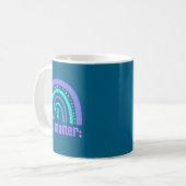 You Suicide Prevention Awareness Teal Purple Rainb Kaffeetasse (Vorderseite Links)