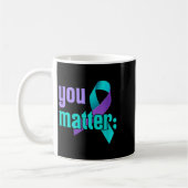 You Suicide Prevention Awareness Teal Purple Rainb Kaffeetasse (Links)