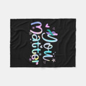 You Suicide Prevention Awareness Teal Purple Ribbo Fleecedecke (Vorderseite (Horizontal))