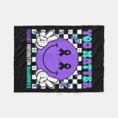 You Suicide Prevention Awareness Teal Purple Ribbo Fleecedecke (Vorderseite (Horizontal))