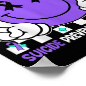 You Suicide Prevention Awareness Teal Purple Ribbo Poster (Ecke)