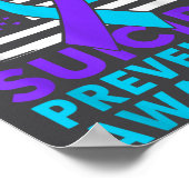 You Suicide Prevention Awareness Teal Purple Ribbo Poster (Ecke)