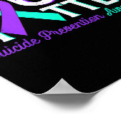 You Suicide Prevention Teal &amp; Purple Awareness Poster (Ecke)