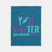 You - Suicide Prevention Teal Purple Awareness Rib Fleecedecke (Vorderseite)