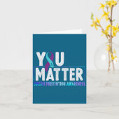 You - Suicide Prevention Teal Purple Awareness Rib Karte (Gelbe Blume)