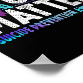 You - Suicide Prevention Teal Purple Awareness Rib Poster (Ecke)