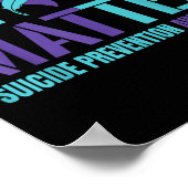 You - Suicide Prevention Teal Purple Awareness Rib Poster (Ecke)