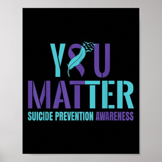 You - Suicide Prevention Teal Purple Awareness Rib Poster (Vorne)