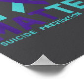 You - Suicide Prevention Teal Purple Awareness Rib Poster (Ecke)